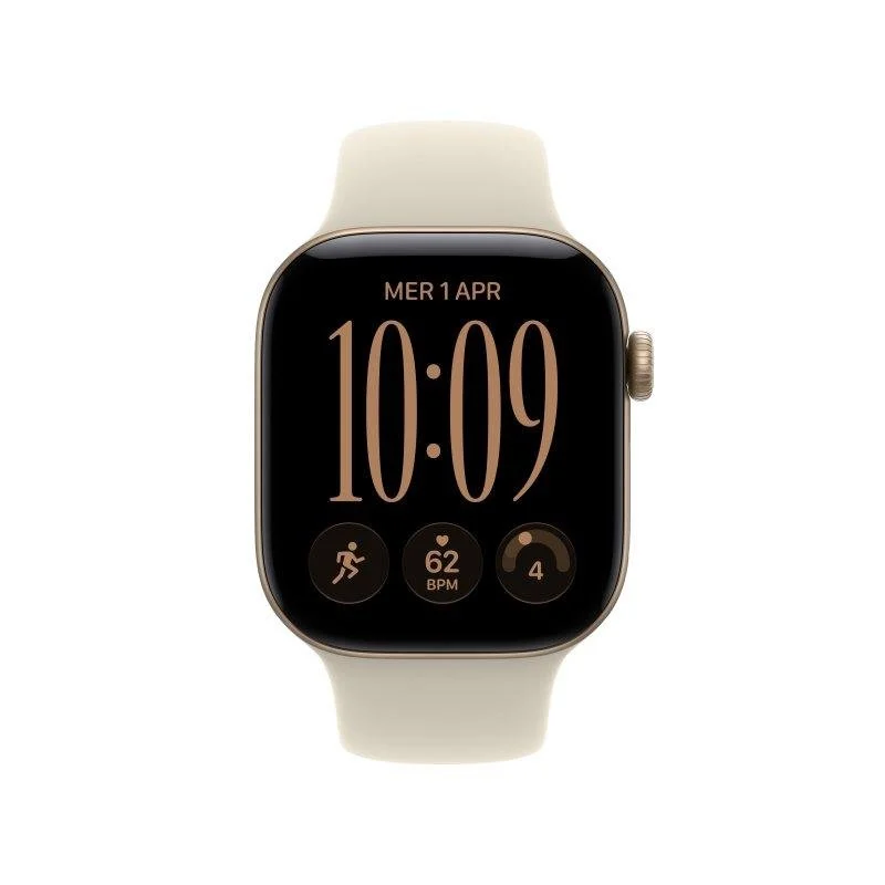Apple Watch Series 12 GPS 42mm Caja de Aluminio Dorado Claro con Correa Deportiva Arena S/M - Imagen 2
