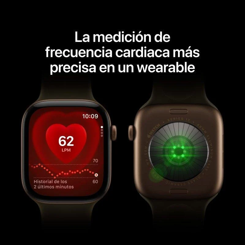 Apple Watch Series 12 GPS 42mm Caja de Aluminio Dorado Claro con Correa Deportiva Arena S/M - Imagen 6