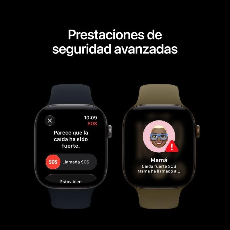 Apple Watch Series 12 GPS 42mm Caja de Aluminio Dorado Claro con Correa Deportiva Arena S/M - Imagen 3